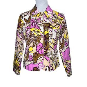 Harve Benard Vintage Floral Button Up Jacket Sz 2P